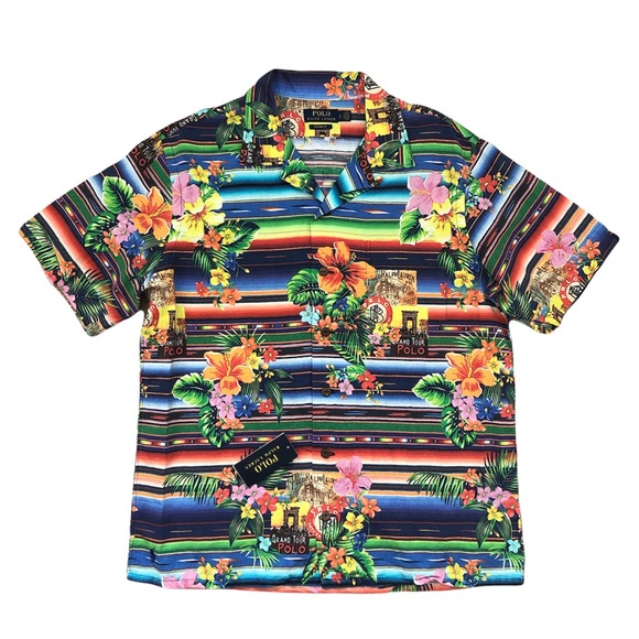 POLO RALPH LAUREN CUSTOM FIT (L) TROPICAL/ FLORAL